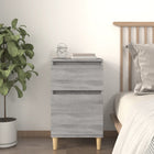 Nachtkastje 40x35x70 cm bewerkt hout grijs sonoma