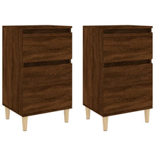 Nachtkastjes 2 St 40X35X70 Cm Bewerkt Hout Bruin Eikenkleur