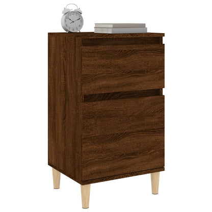 Nachtkastjes 2 St 40X35X70 Cm Bewerkt Hout Bruin Eikenkleur