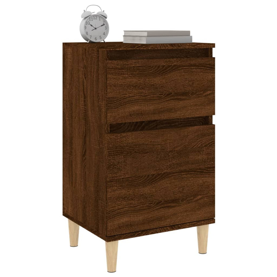 Nachtkastjes 2 St 40X35X70 Cm Bewerkt Hout Bruin Eikenkleur