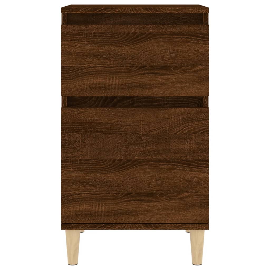 Nachtkastjes 2 St 40X35X70 Cm Bewerkt Hout Bruin Eikenkleur