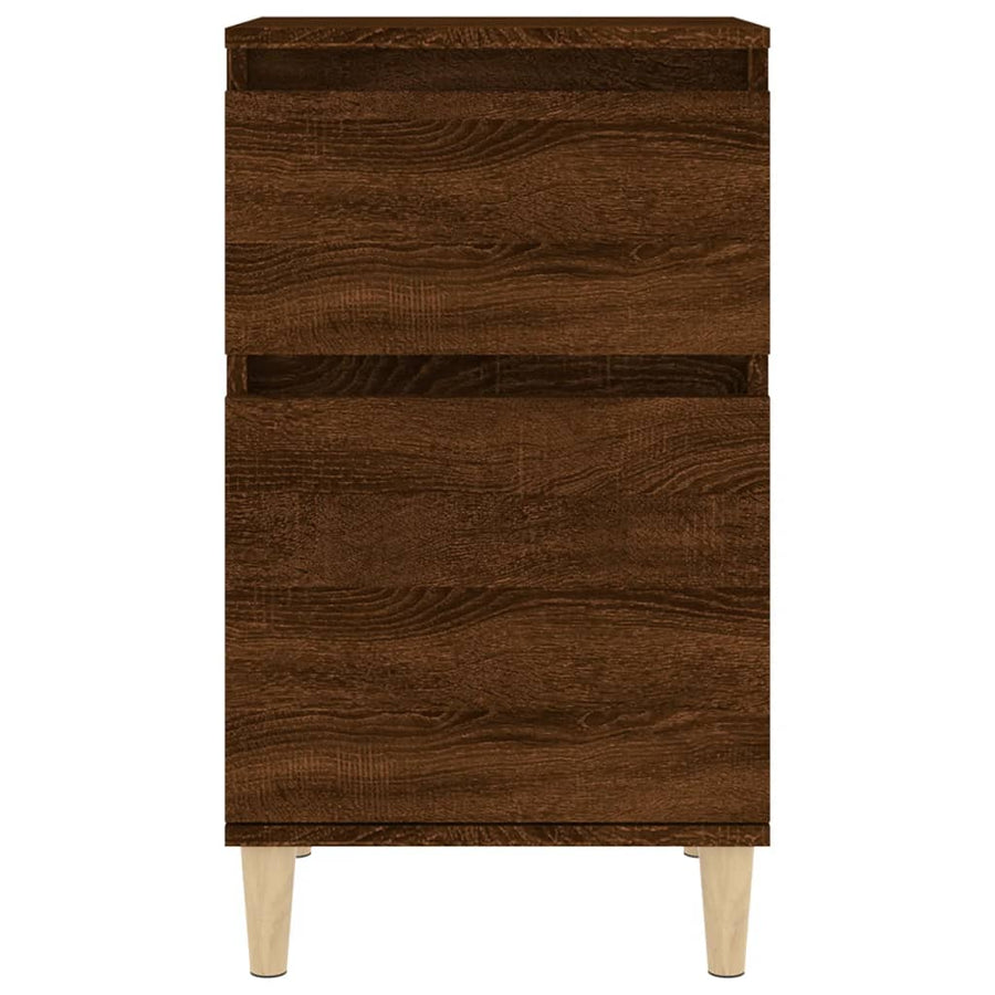 Nachtkastjes 2 St 40X35X70 Cm Bewerkt Hout Bruin Eikenkleur