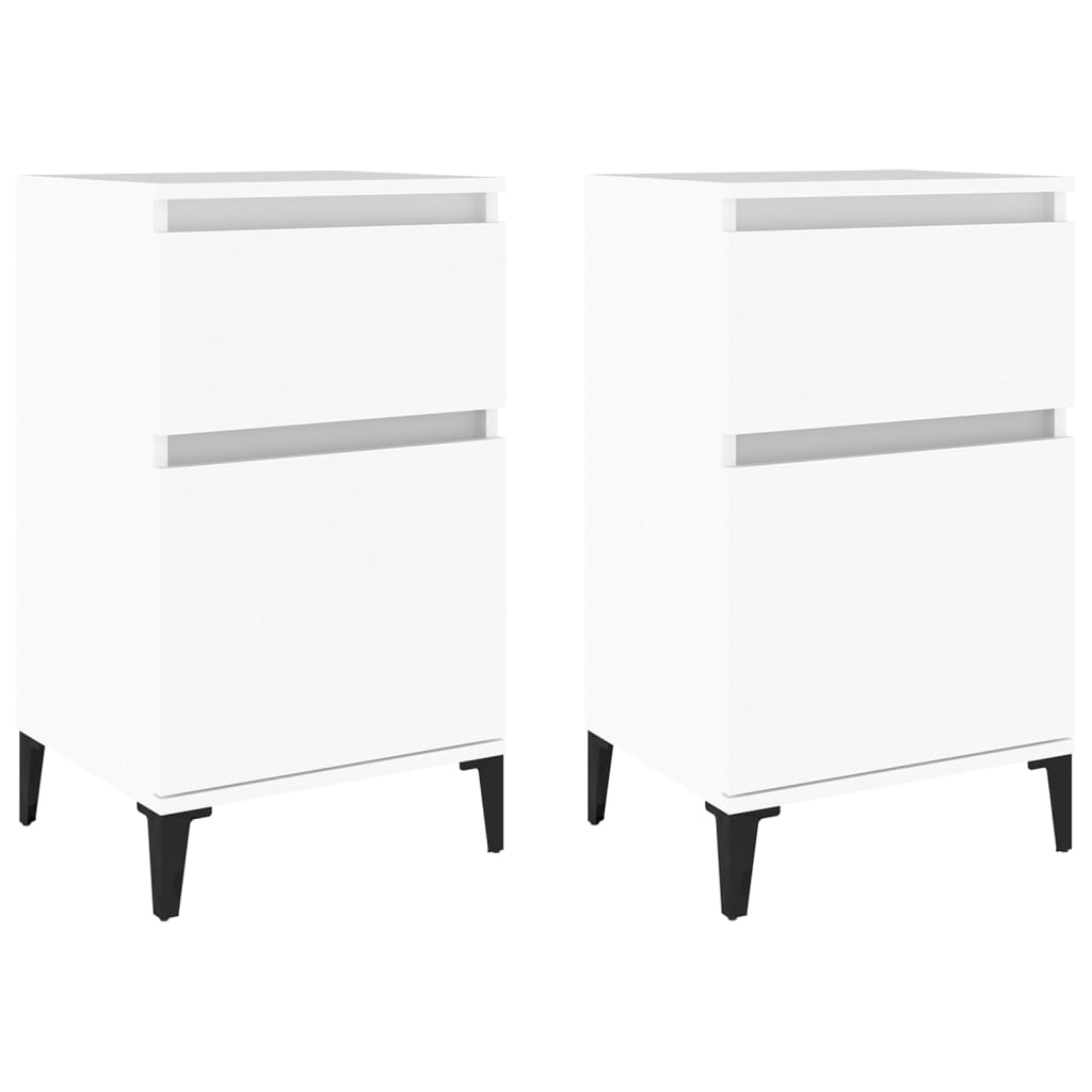 Nachtkastjes 2 St 40X35X70 Cm Wit