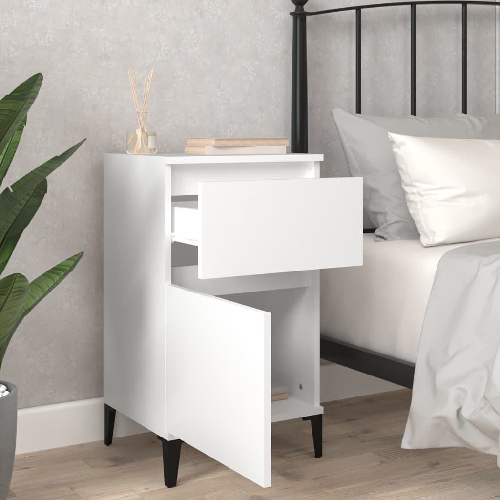 Nachtkastjes 2 St 40X35X70 Cm Wit