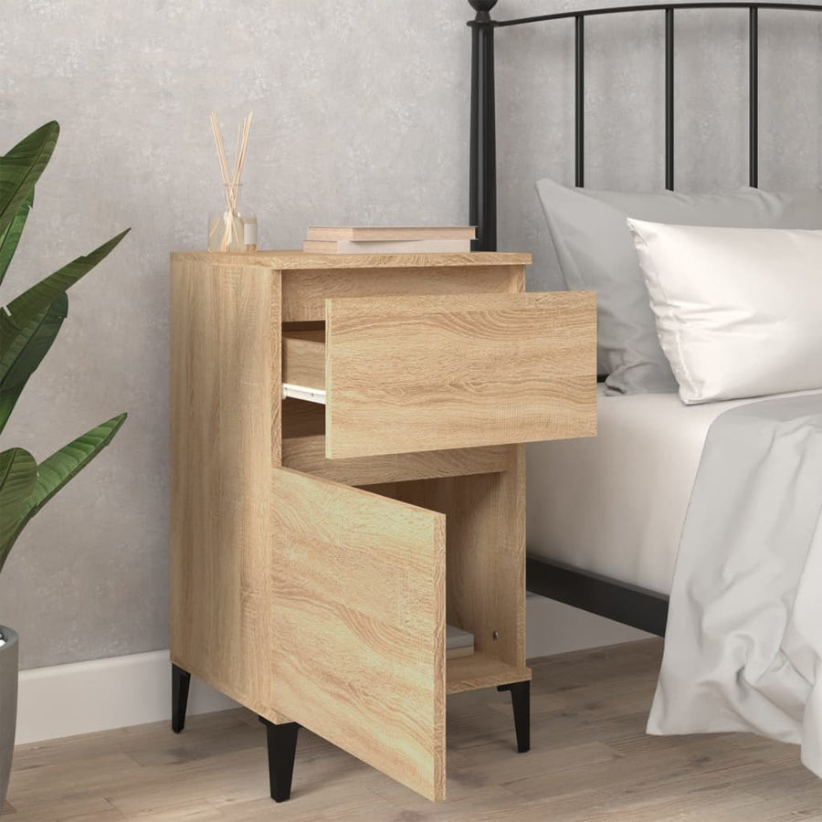 Nachtkastje 40X35X70 Cm Kleurig 1 Sonoma eiken