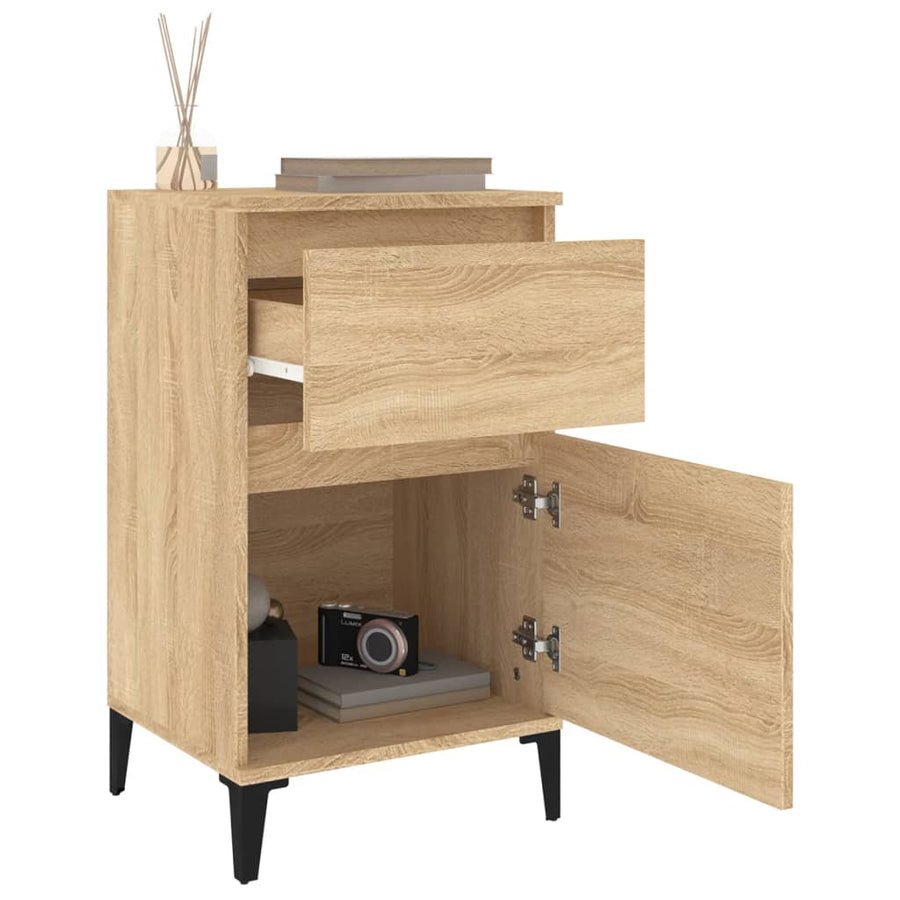 Nachtkastje 40X35X70 Cm Kleurig 1 Sonoma eiken