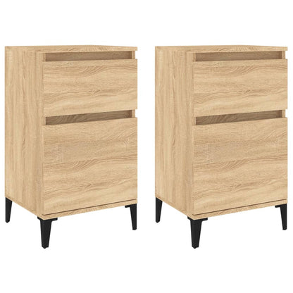 Nachtkastjes 2 St 40X35X70 Cm Bewerkt Hout Sonoma Eikenkleurig