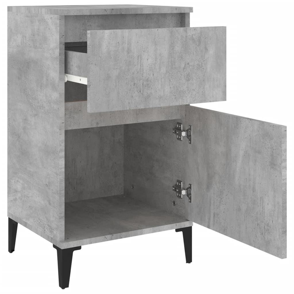 Nachtkastjes 2 St 40X35X70 Cm Betongrijs