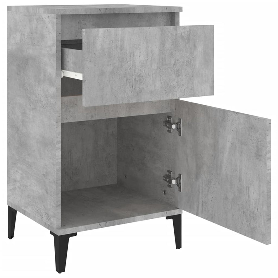 Nachtkastjes 2 St 40X35X70 Cm Betongrijs