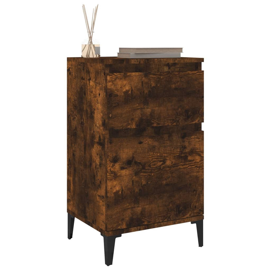 Nachtkastjes 2 St 40X35X70 Cm Gerookt Eikenkleurig