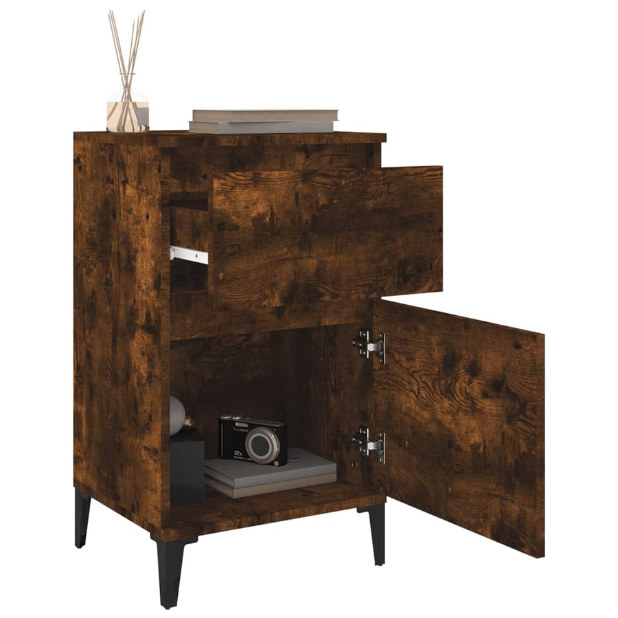 Nachtkastjes 2 St 40X35X70 Cm Gerookt Eikenkleurig