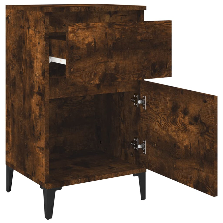 Nachtkastjes 2 St 40X35X70 Cm Gerookt Eikenkleurig