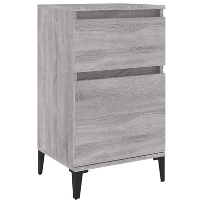 Nachtkastje 40X35X70 Cm Bewerkt Hout Grijs Sonoma Eikenkleurig