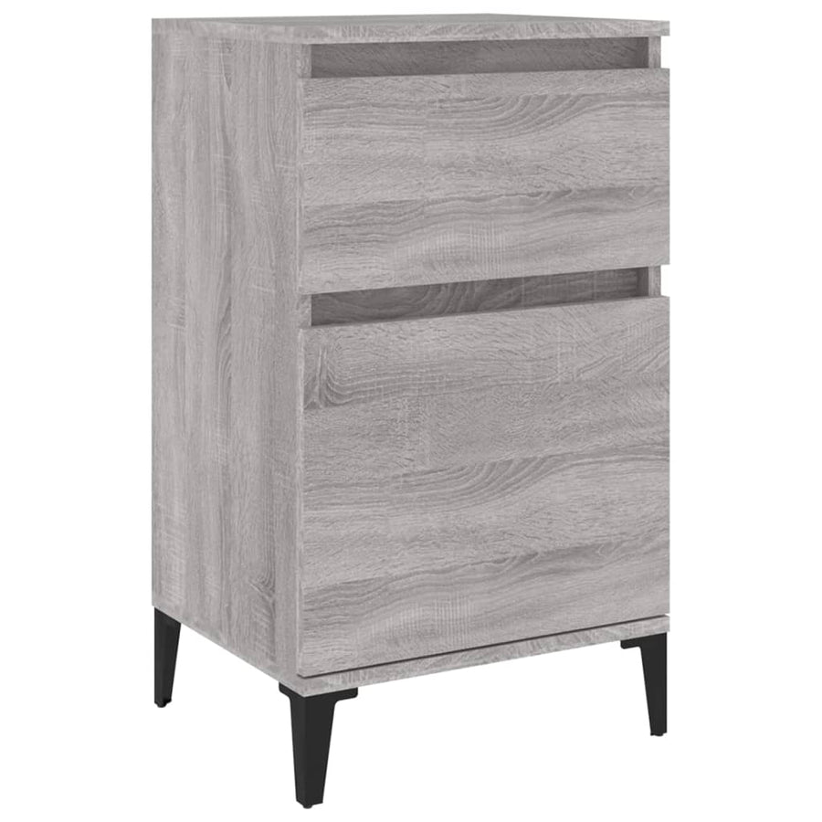 Nachtkastje 40X35X70 Cm Bewerkt Hout Grijs Sonoma Eikenkleurig