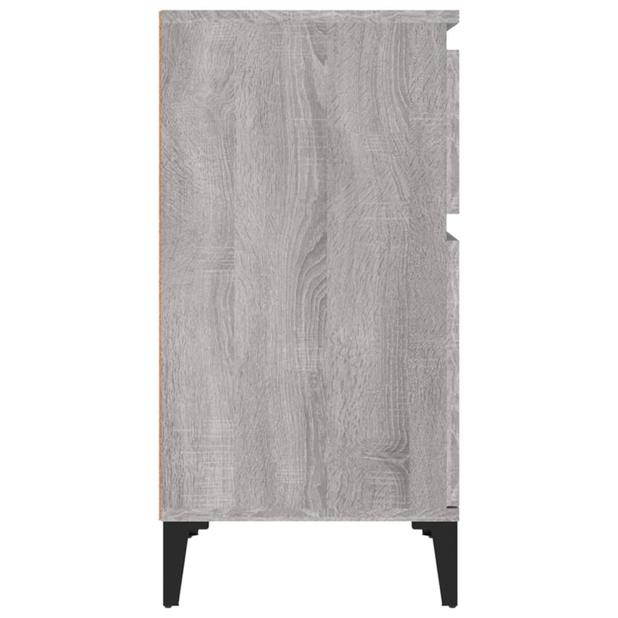 Nachtkastje 40X35X70 Cm Bewerkt Hout Grijs Sonoma Eikenkleurig