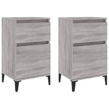 Nachtkastjes 2 St 40X35X70 Cm Bewerkt Hout Grijs Sonoma Eiken