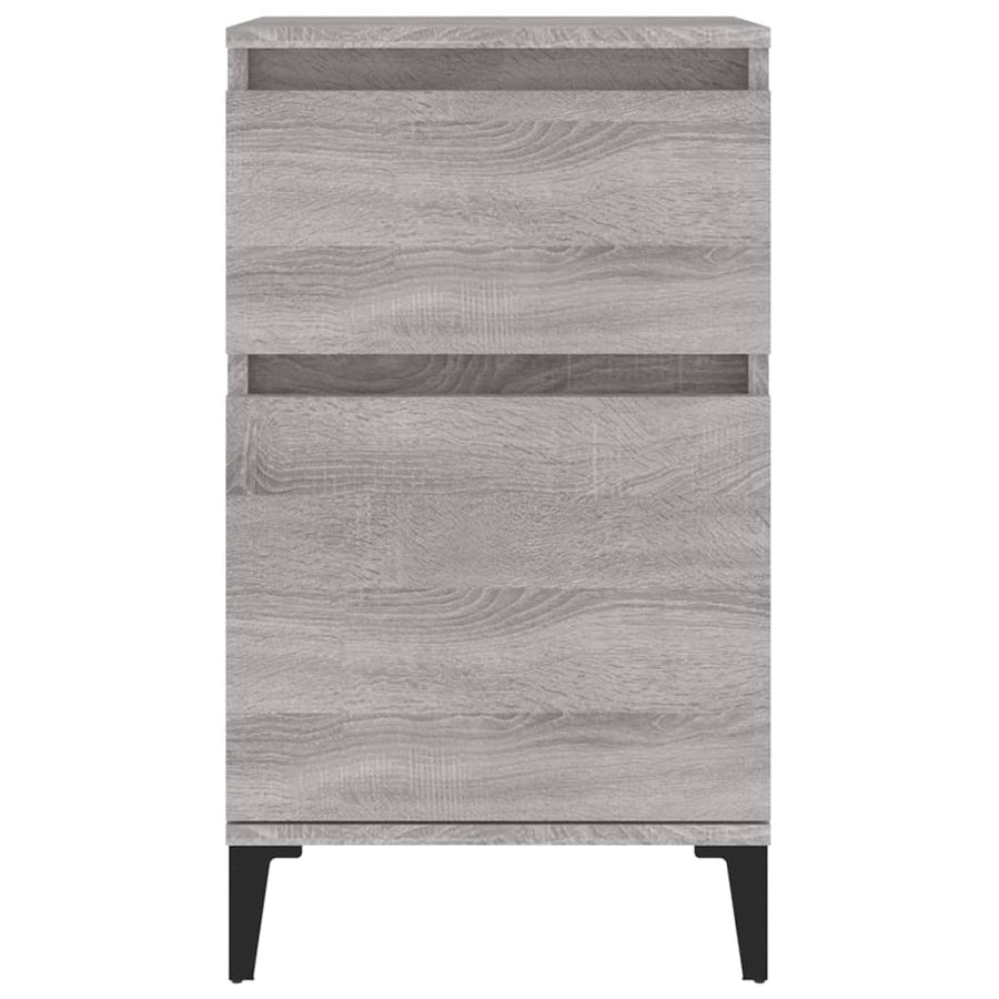 Nachtkastjes 2 St 40X35X70 Cm Bewerkt Hout Grijs Sonoma Eiken