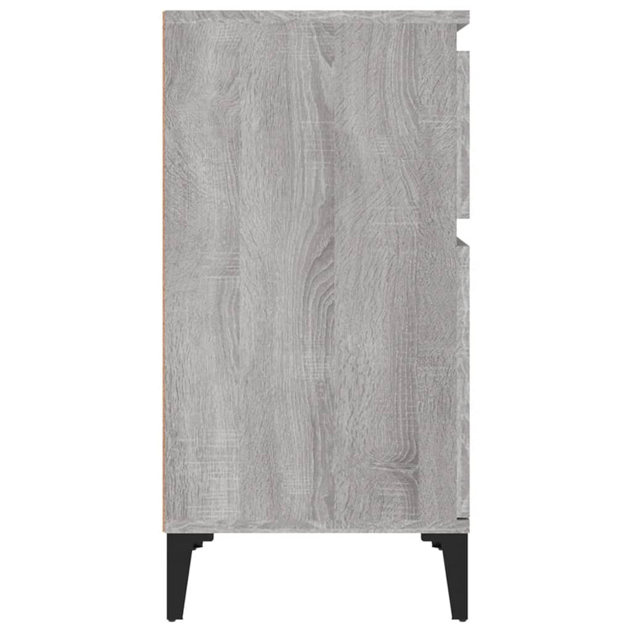 Nachtkastjes 2 St 40X35X70 Cm Bewerkt Hout Grijs Sonoma Eiken