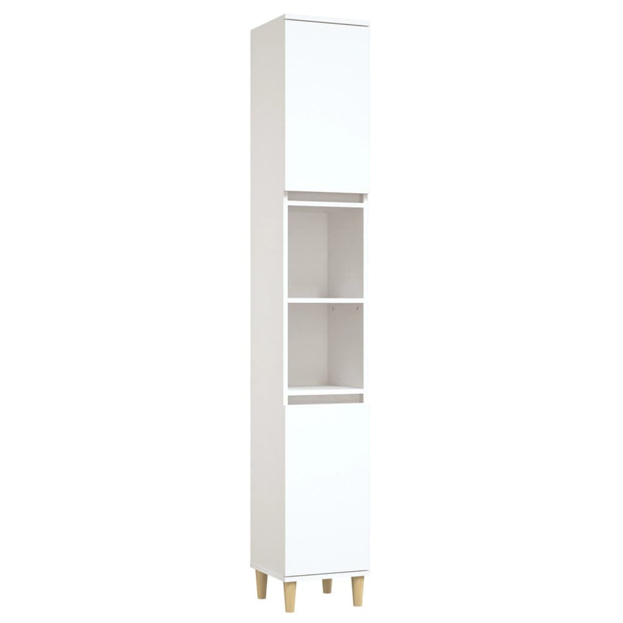 Badkamerkast 30X30X90 Cm Bewerkt Hout Wit