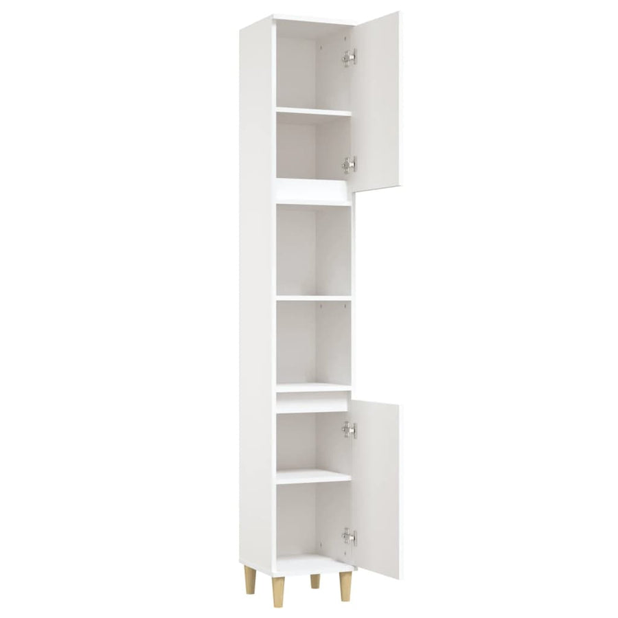 Badkamerkast 30X30X90 Cm Bewerkt Hout Wit