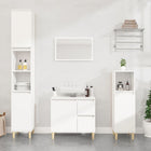 Bathroom cabinet 30x30x190 cm treated wood white