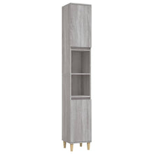 Badkamerkast 30X30X90 Cm Bewerkt Hout Eikenkleur Grijs sonoma