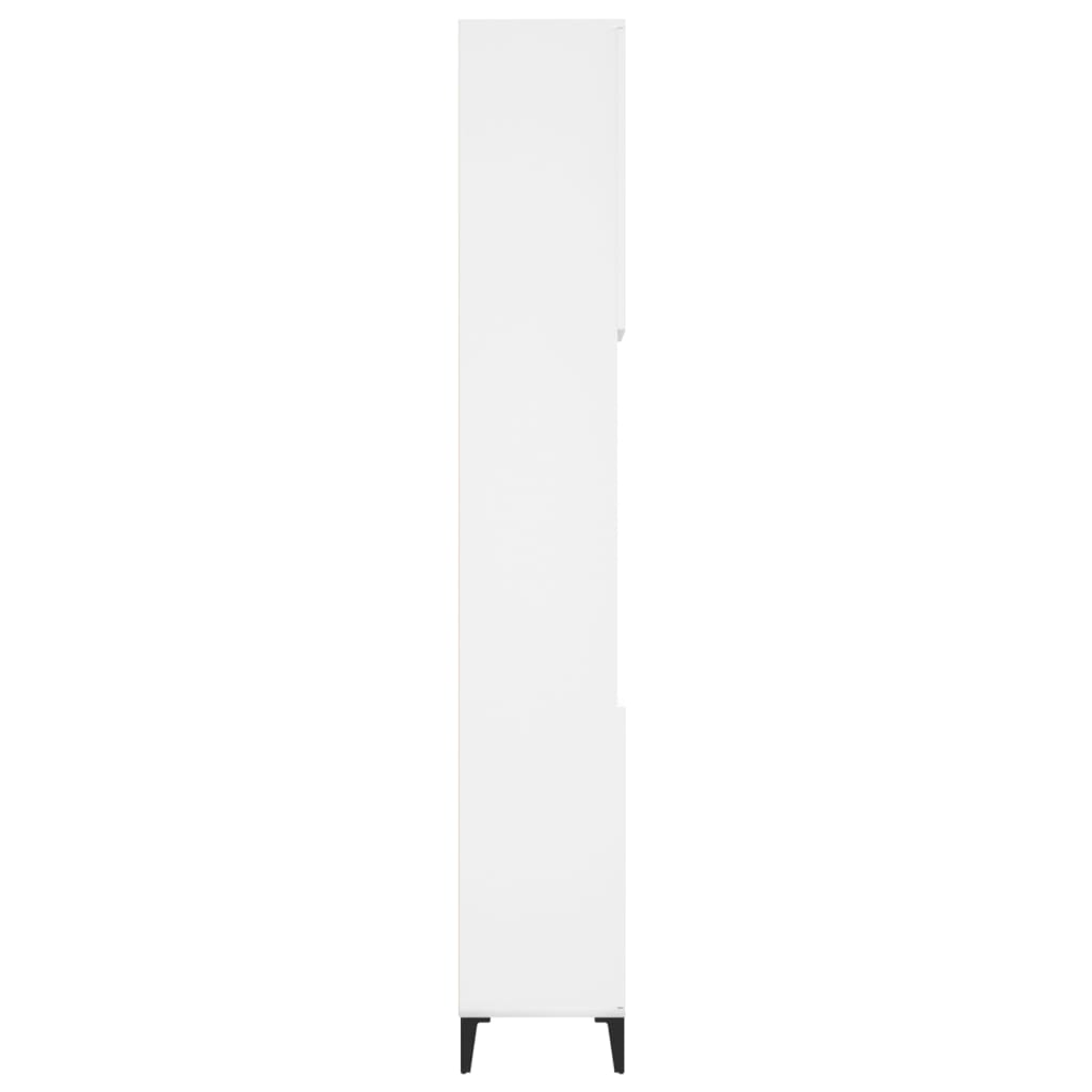 Badkamerkast 30X30X190 Cm Bewerkt Hout Wit