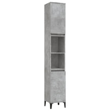 Badkamerkast 30X30X190 Cm Bewerkt Hout Betongrijs