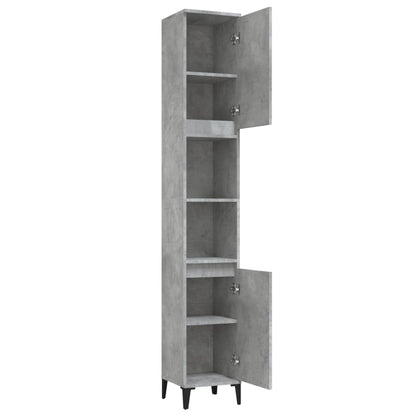 Badkamerkast 30X30X190 Cm Bewerkt Hout Betongrijs