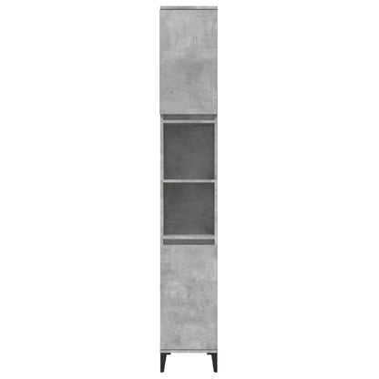 Badkamerkast 30X30X190 Cm Bewerkt Hout Betongrijs