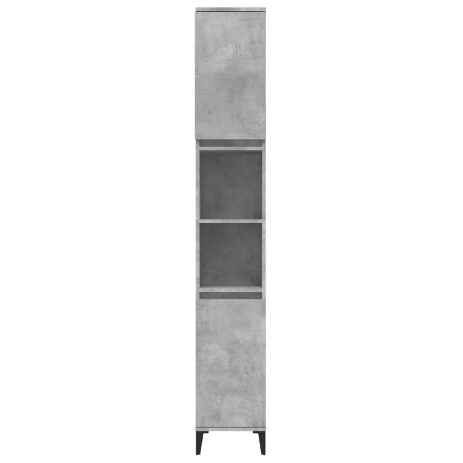 Badkamerkast 30X30X190 Cm Bewerkt Hout Betongrijs
