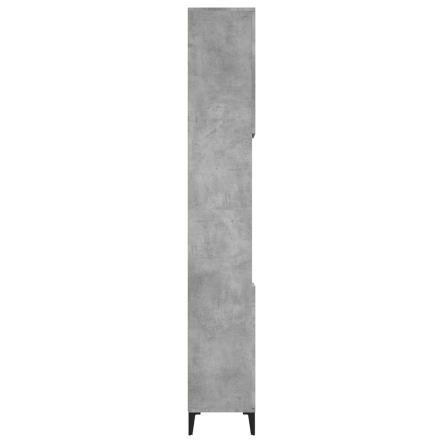 Badkamerkast 30X30X190 Cm Bewerkt Hout Betongrijs