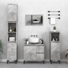 Bathroom cabinet 30x30x190 cm engineered wood concrete grey