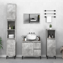 Badkamerkast 30X30X190 Cm Bewerkt Hout Betongrijs