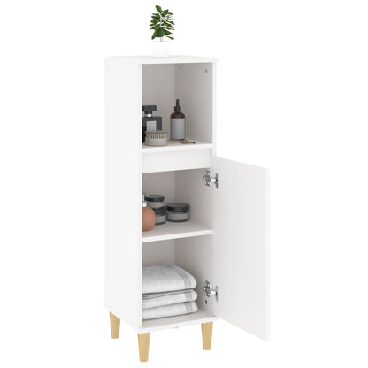 Badkamerkast 30X30X100 Cm Bewerkt Hout Wit