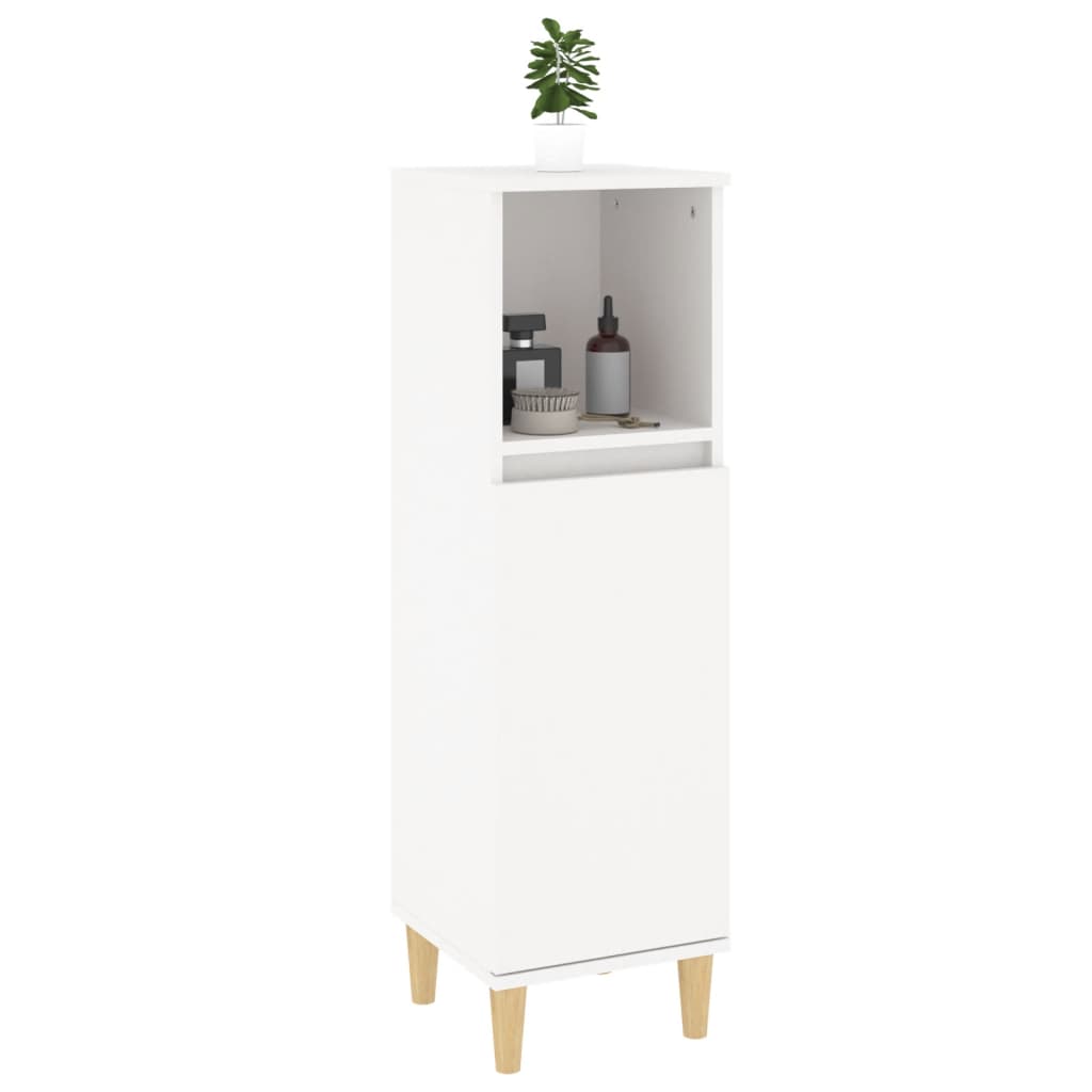 Badkamerkast 30X30X100 Cm Bewerkt Hout Wit