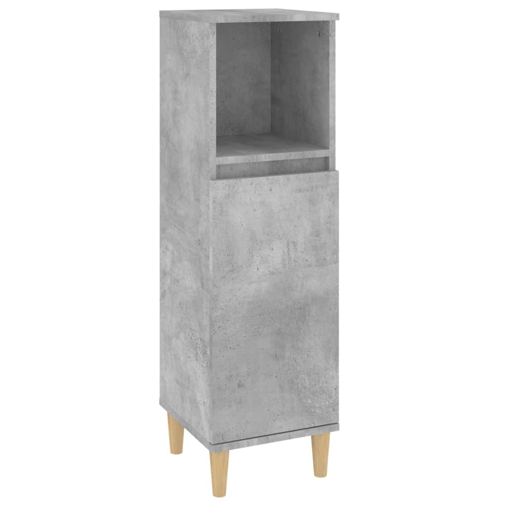 Badkamerkast 30X30X100 Cm Bewerkt Hout Betongrijs