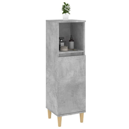Badkamerkast 30X30X100 Cm Bewerkt Hout Betongrijs