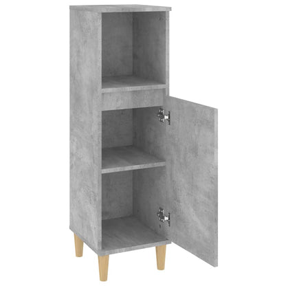 Badkamerkast 30X30X100 Cm Bewerkt Hout Betongrijs
