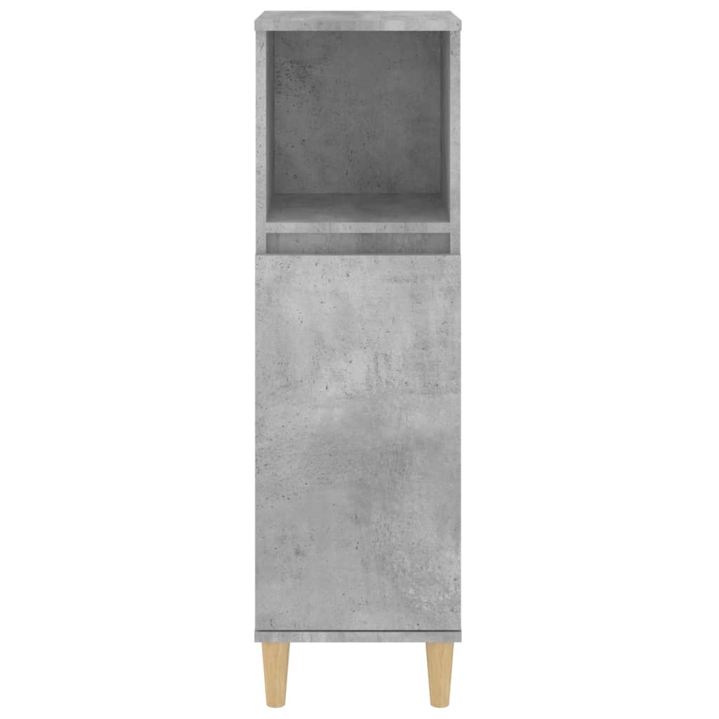 Badkamerkast 30X30X100 Cm Bewerkt Hout Betongrijs