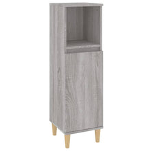 Badkamerkast 30X30X100 Cm Bewerkt Hout Grijs Sonoma Eikenkleur
