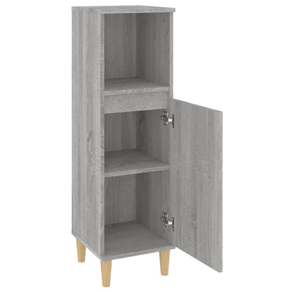 Badkamerkast 30X30X100 Cm Bewerkt Hout Grijs Sonoma Eikenkleur