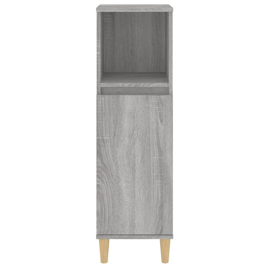 Badkamerkast 30X30X100 Cm Bewerkt Hout Grijs Sonoma Eikenkleur