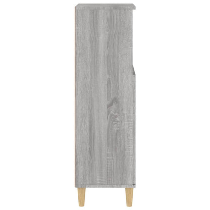 Badkamerkast 30X30X100 Cm Bewerkt Hout Grijs Sonoma Eikenkleur