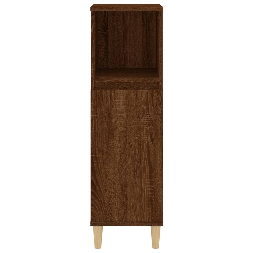 Badkamerkast 30X30X100 Cm Bewerkt Hout Bruin Eikenkleur