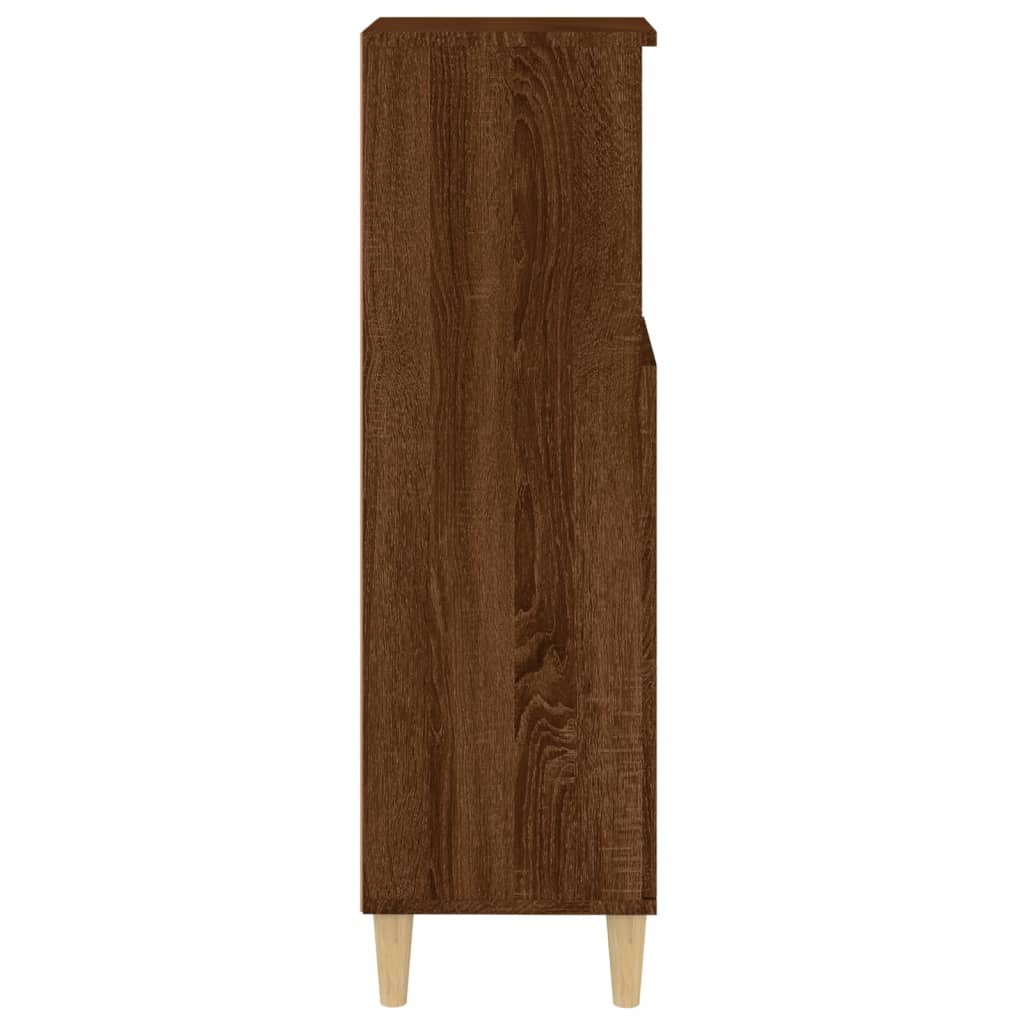 Badkamerkast 30X30X100 Cm Bewerkt Hout Bruin Eikenkleur