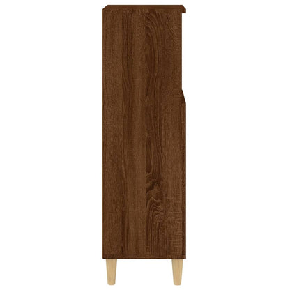 Badkamerkast 30X30X100 Cm Bewerkt Hout Bruin Eikenkleur