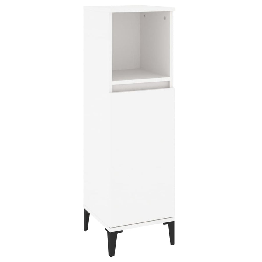 Badkamerkast 30X30X100 Cm Bewerkt Hout Wit
