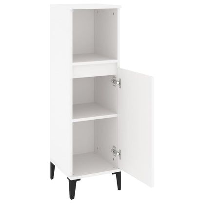 Badkamerkast 30X30X100 Cm Bewerkt Hout Wit