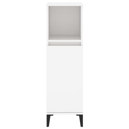 Badkamerkast 30X30X100 Cm Bewerkt Hout Wit
